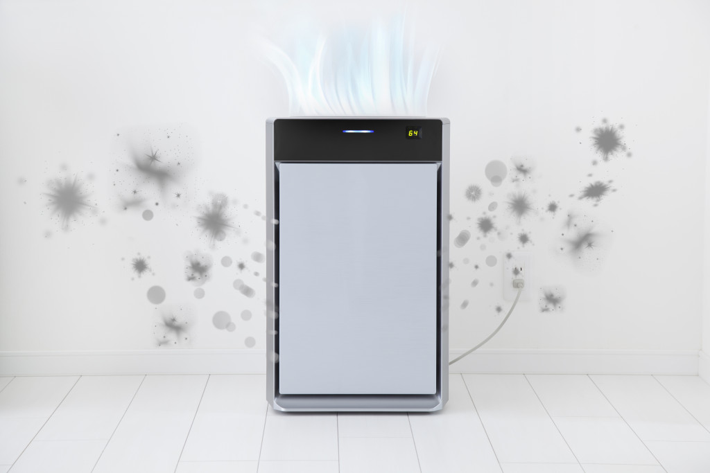 Air purifier in action