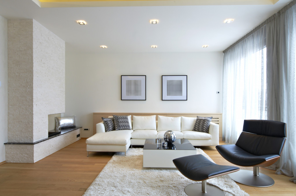 A modern home living room design